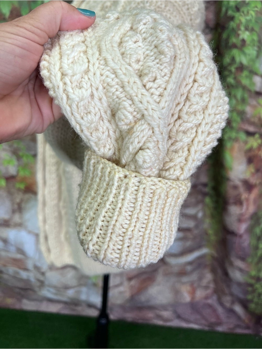 VINTAGE IRISH Heavyweight Cable Knit Heritage Wool Fisherman's Sweater, XL - Picture 5 of 10